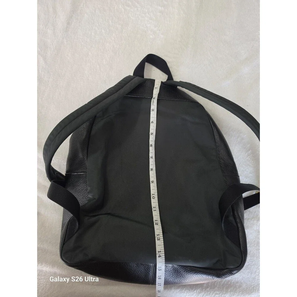 Coach Charlie Medium Black Pebbled Leather Backpack